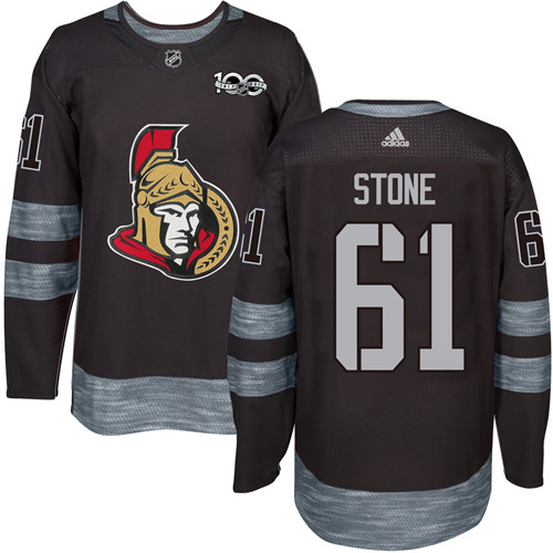 Adidas Senators #61 Mark Stone Black 1917-100th Anniversary Stitched NHL Jersey